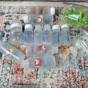 Dr. Brown's Natural Flow Baby Bottles Lot 4 oz And 8 oz. Mixed Nipple Sizes P&1